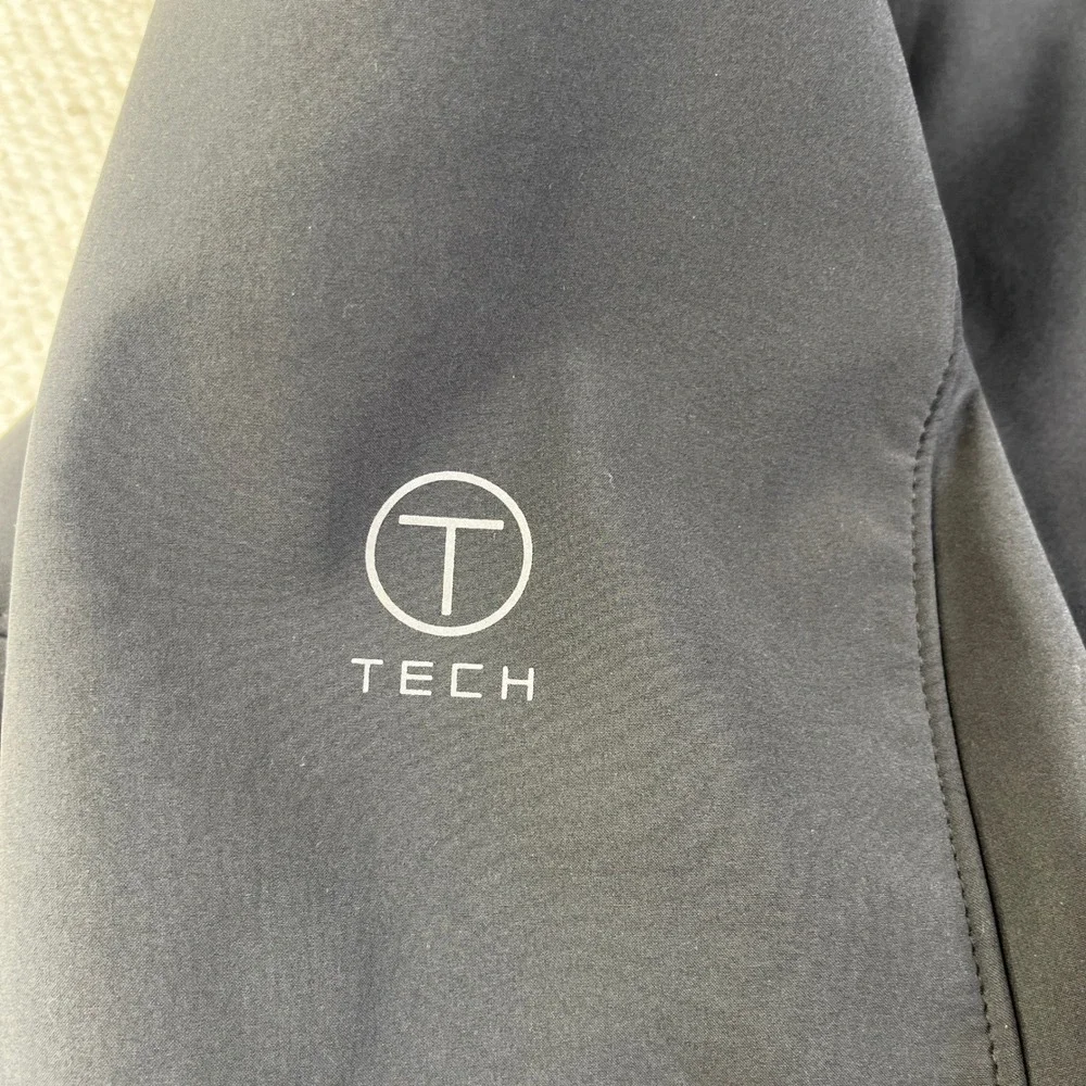 Tumi Tech Mens XL Softshell Fleece Lined Full Zip‎ Jacket Black L8JLK TT-0012